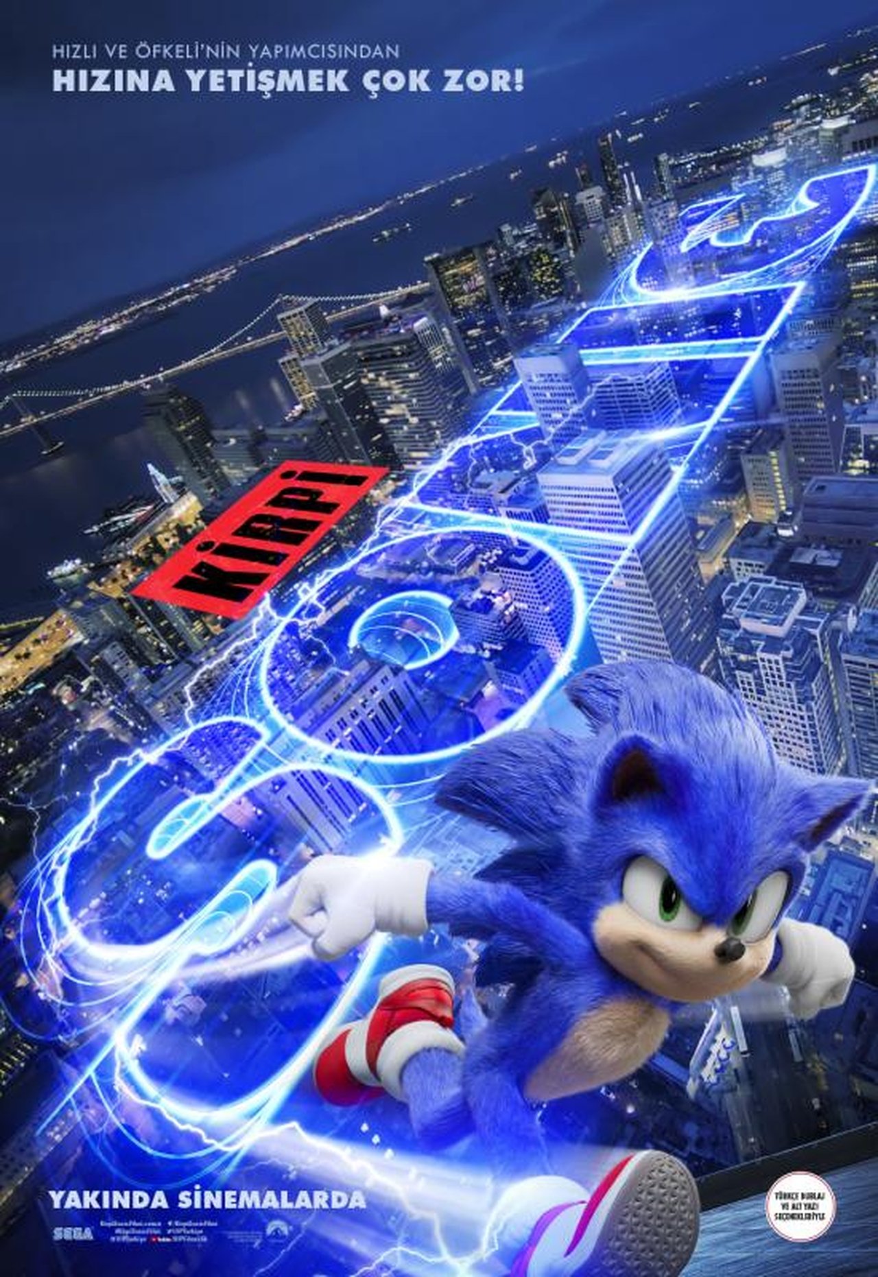 Sonic the Hedgehog (2020) 448Kbps 23.976Fps 48Khz 5.1Ch DVD Turkish Audio TAC