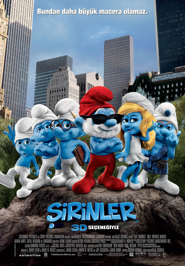 The Smurfs (2011) 128Kbps 23.976Fps 48Khz 2.0Ch DD+ NF E-AC3 Turkish Audio TAC