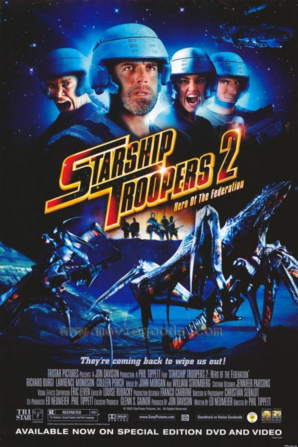 Starship Troopers 2: Hero of the Federation (2004) 192Kbps 23.976Fps 48Khz 2.0Ch DigitalTV Turkish Audio TAC