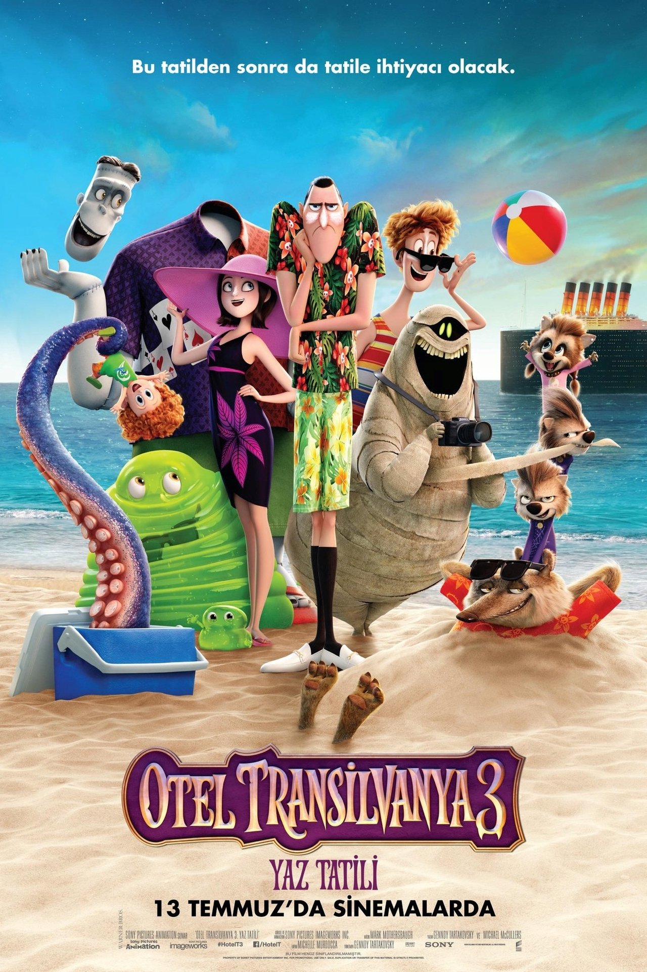 Hotel Transylvania 3: Summer Vacation (2018) 640Kbps 23.976Fps 48Khz 5.1Ch DD+ AMZN E-AC3 Turkish Audio TAC