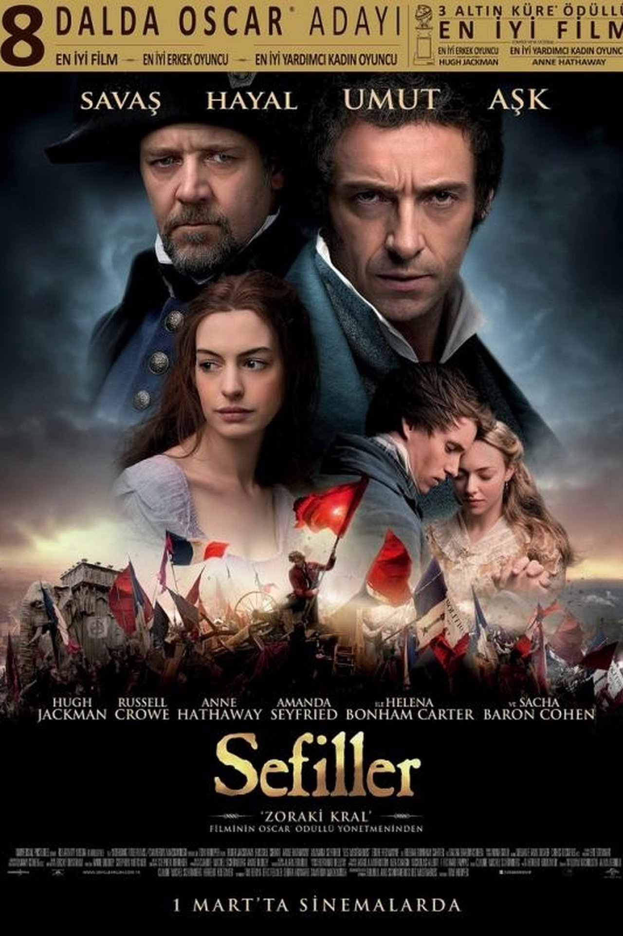 Les Misérables (2012) 640Kbps 23.976Fps 48Khz 5.1Ch DD+ AMZN E-AC3 Turkish Audio TAC