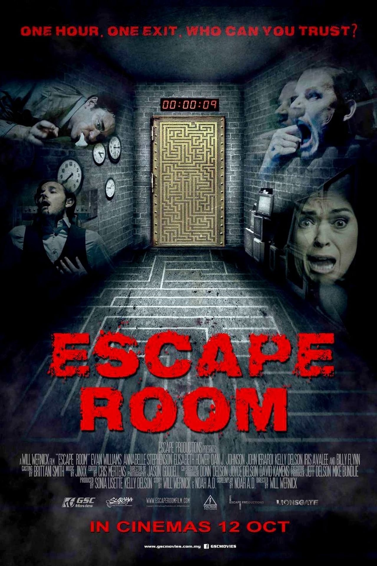 The room poster. Клаустрофобы Escape Room 2019.