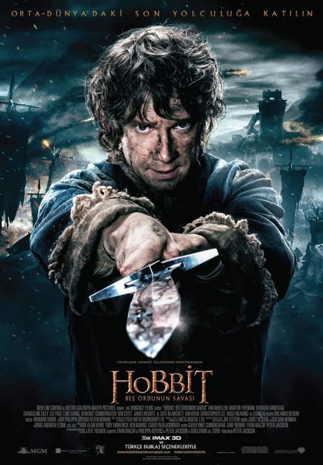 The Hobbit: The Battle of the Five Armies (2014) Theatrical Cut 224Kbps 23.976Fps 48Khz 2.0Ch DD+ AMZN E-AC3 Turkish Audio TAC