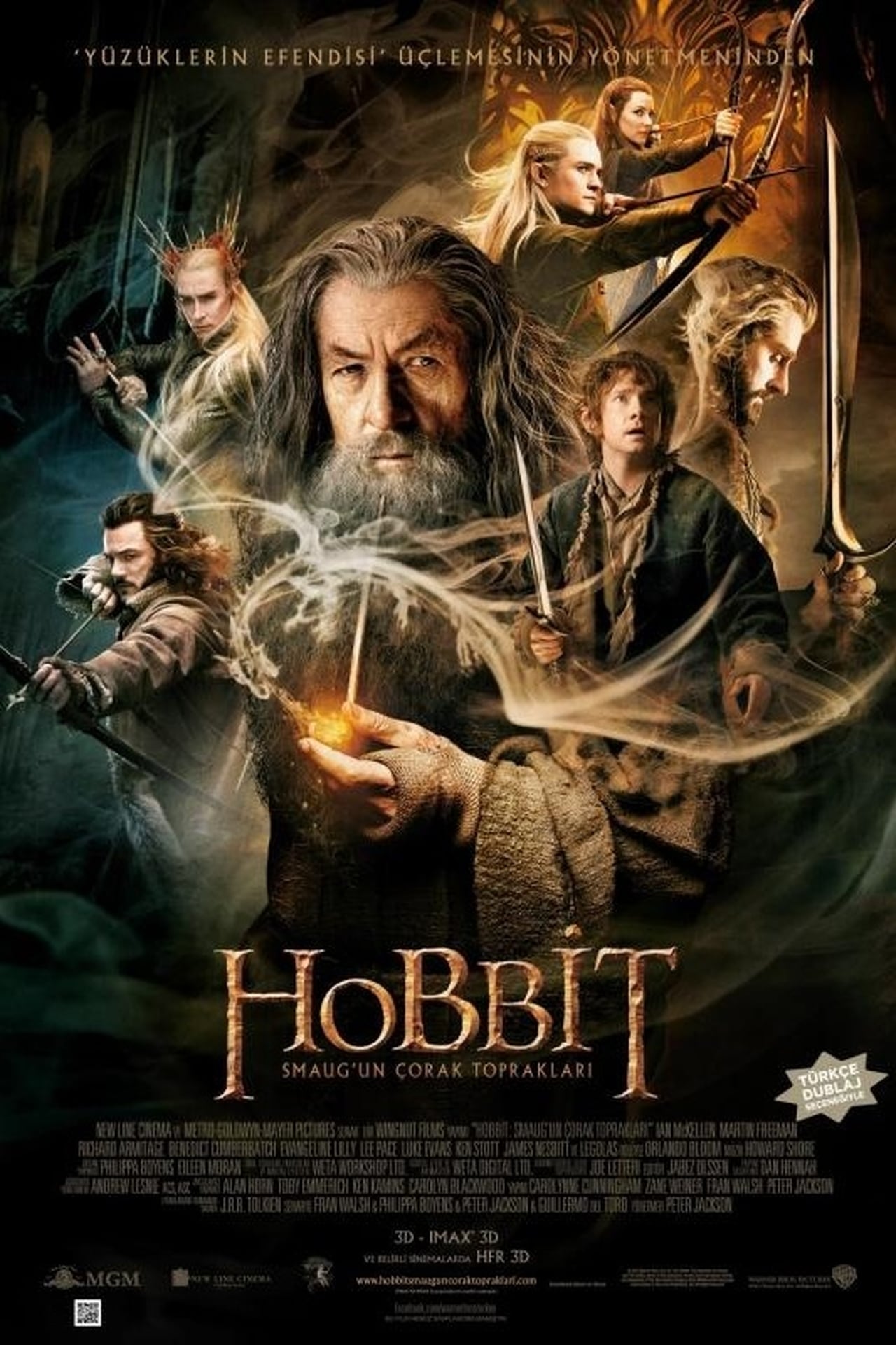 The Hobbit: The Desolation of Smaug (2013) Theatrical Cut 224Kbps 23.976Fps 48Khz 2.0Ch DD+ AMZN E-AC3 Turkish Audio TAC